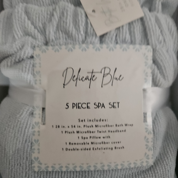 Women's Light Blue Spa Robe Set - Picture 2 of 3